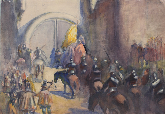 Бабицын Виктор Алексеевич. Эскиз иллюстрация 